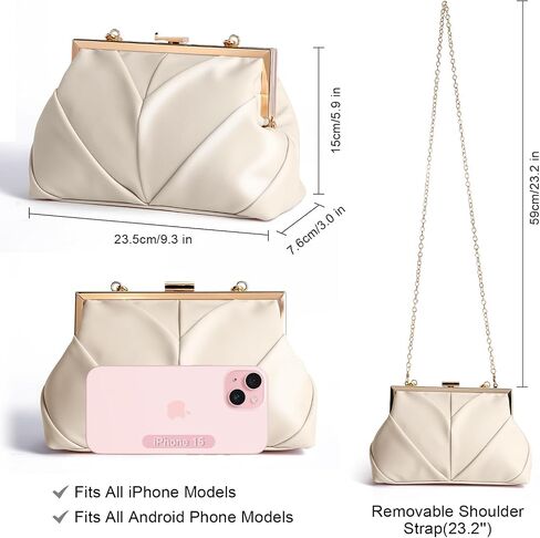 Elsblossion Clutch Purses for Women, PU Leather Evening Bag, Evening Handbags for Party, Prom, Wedding in Saudi Arabia