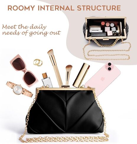 Elsblossion Clutch Purses for Women, PU Leather Evening Bag, Evening Handbags for Party, Prom, Wedding in Saudi Arabia