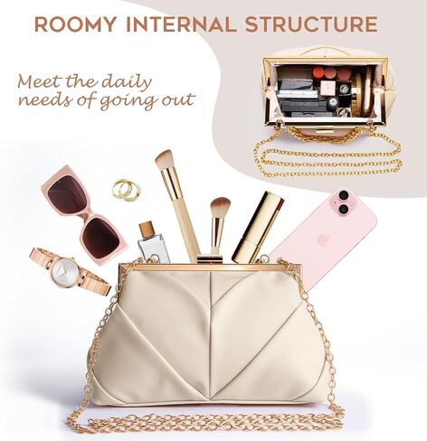 Elsblossion Clutch Purses for Women, PU Leather Evening Bag, Evening Handbags for Party, Prom, Wedding in Saudi Arabia