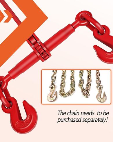 مجلد تحميل السقاطة من Olenyer، عبوتان من مجلدات التحميل مقاس 3/8-1/2 بوصة، حد حمل العمل مع 9200 رطل، قوة كسر 33000 رطل، مع خطاف تصارع، ربط الأحمال الثقيلة بشاحنة أو مقطورة مسطحة in Kuwait