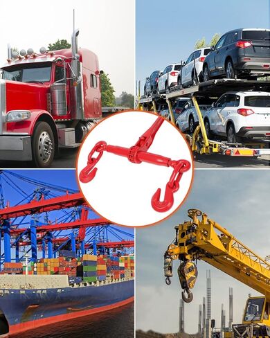 مجلد تحميل السقاطة من Olenyer، عبوتان من مجلدات التحميل مقاس 3/8-1/2 بوصة، حد حمل العمل مع 9200 رطل، قوة كسر 33000 رطل، مع خطاف تصارع، ربط الأحمال الثقيلة بشاحنة أو مقطورة مسطحة in Kuwait