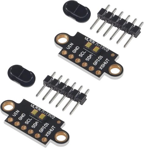 AITRIP 2PCS VL53L1X Laser Ranging Flight Time Sensor Module with Cover 3V-5V Distance 400cm Measurement Extension Board Module for Arduino in Saudi Arabia
