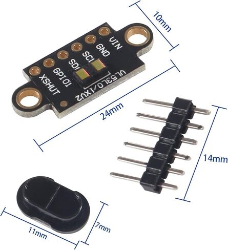 AITRIP 2PCS VL53L1X Laser Ranging Flight Time Sensor Module with Cover 3V-5V Distance 400cm Measurement Extension Board Module for Arduino in Saudi Arabia