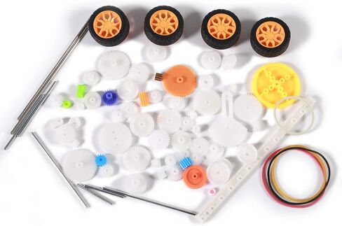 50 Pcs Plastic Gear Kit Spindle Worm Single Gears Set Shaft for Toy Motor Aircraft Car Robot DIY Kits 2MM/2.3MM/3MM/3.17MM/4MM in Kuwait