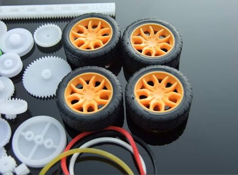 50 Pcs Plastic Gear Kit Spindle Worm Single Gears Set Shaft for Toy Motor Aircraft Car Robot DIY Kits 2MM/2.3MM/3MM/3.17MM/4MM in Kuwait
