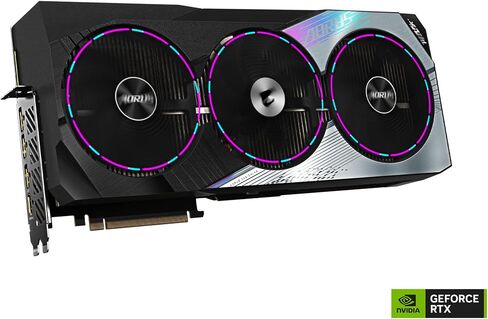 بطاقة رسومات GIGABYTE GV-N4090AORUS M-24GD AORUS GeForce RTX 4090 Master 24G، 3X مراوح WINDFORCE، 24 جيجابايت 384 بت GDDR6X، بطاقة فيديو in Kuwait