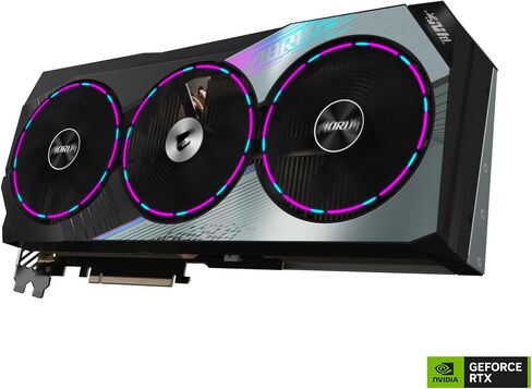 بطاقة رسومات GIGABYTE GV-N4090AORUS M-24GD AORUS GeForce RTX 4090 Master 24G، 3X مراوح WINDFORCE، 24 جيجابايت 384 بت GDDR6X، بطاقة فيديو in Kuwait