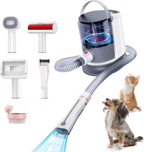 pet grooming vacuum 7-in-one pet Grooming Tool kit It Provides 7 Different Grooming Tools usages and 4 Different Size Guide Combs for Multiple scenarios Convenient and time-saving in Saudi Arabia