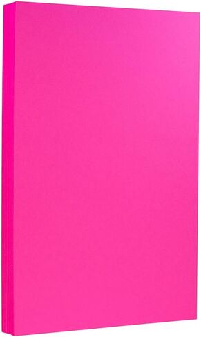 JAM PAPER Legal 65lb Cardstock - 8.5 x 14 Coverstock - 176 gsm - Ultra Fuchsia Pink - 50 Sheets/Pack in Saudi Arabia