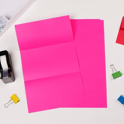JAM PAPER Legal 65lb Cardstock - 8.5 x 14 Coverstock - 176 gsm - Ultra Fuchsia Pink - 50 Sheets/Pack in Saudi Arabia