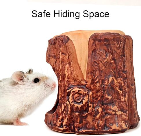 Wooden Hamster Decor Kit, 3-Chamber Wood Hamster House Maze Hideout Habitats with Climbing Ladder and Beauty Pinwheel House for Small Pets, Syrian Hamster Mice Gerbils Mouse, Lemmings (Small Size) in Saudi Arabia