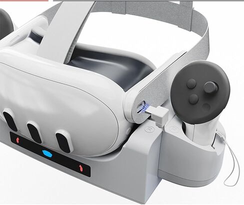 قاعدة شحن متوافقة مع سماعة الرأس Oculus/Meta Quest 3 VR ووحدة التحكم وقاعدة شحن سريعة مثبتة على الحائط لملحقات Quest3 in Saudi Arabia