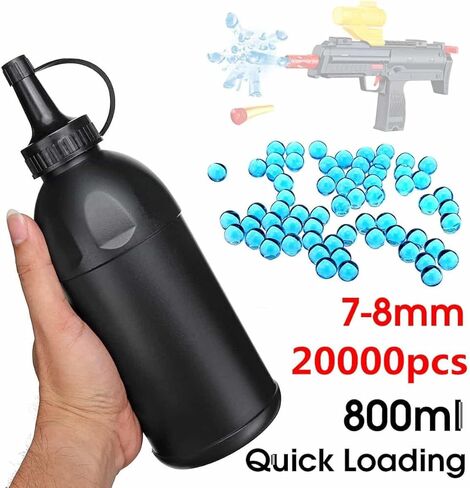 Aebor 3 قطع من الخرز الرصاصي المائي، زجاجة فرعية من جل الماء، ملحقات الخرز الرصاص المائي، زجاجة ذخيرة قابلة لإعادة التعبئة لمسدس الجل (400 مل/600 مل/800 مل) in Kuwait