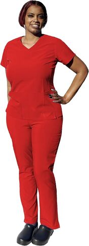 YOGAFLEX - TALL & PETITE. Soft & Stretchy Scrub Set for Women. 2-Pocket Top and 5 Pocket Pants. Modern Fit. in Saudi Arabia