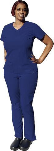 YOGAFLEX - TALL & PETITE. Soft & Stretchy Scrub Set for Women. 2-Pocket Top and 5 Pocket Pants. Modern Fit. in Saudi Arabia
