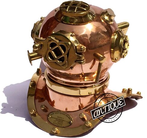 AV البحرية الأمريكية البحرية الغوص الغواصين خوذة العتيقة النحاس الاستنساخ مكتب/الجرف ديكور هدية in Kuwait