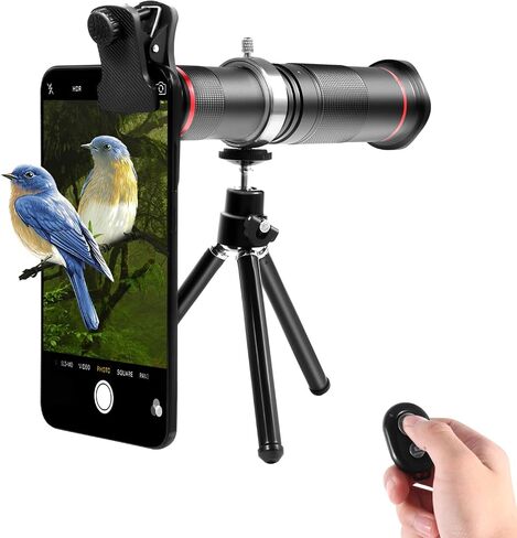 High Power 48X HD Phone Telephoto Lens，Phone Camera Accessories for iPhone，Samsung and Most Smartphone,shiftcam Lens for Bird Watching, Hunting, Hiking, Camping in Saudi Arabia