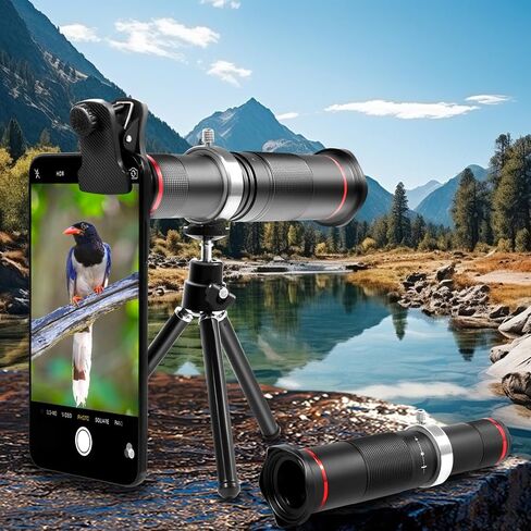 High Power 48X HD Phone Telephoto Lens，Phone Camera Accessories for iPhone，Samsung and Most Smartphone,shiftcam Lens for Bird Watching, Hunting, Hiking, Camping in Saudi Arabia