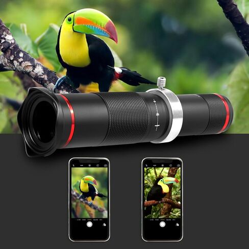 High Power 48X HD Phone Telephoto Lens，Phone Camera Accessories for iPhone，Samsung and Most Smartphone,shiftcam Lens for Bird Watching, Hunting, Hiking, Camping in Saudi Arabia