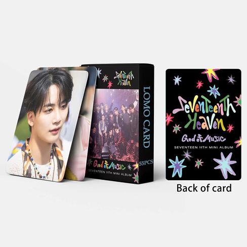 PYAJUU سبعة عشر بطاقة فوتوكارد 55 قطعة سبعة عشر ألبوم السماء فوتوكارد Kpop فوتوكارد إله الموسيقى فوتوكارد سبعة عشر ميرش هدية عيد ميلاد in Saudi Arabia