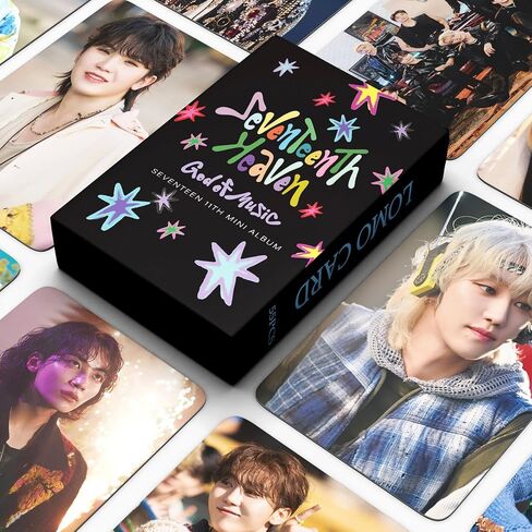 PYAJUU سبعة عشر بطاقة فوتوكارد 55 قطعة سبعة عشر ألبوم السماء فوتوكارد Kpop فوتوكارد إله الموسيقى فوتوكارد سبعة عشر ميرش هدية عيد ميلاد in Saudi Arabia