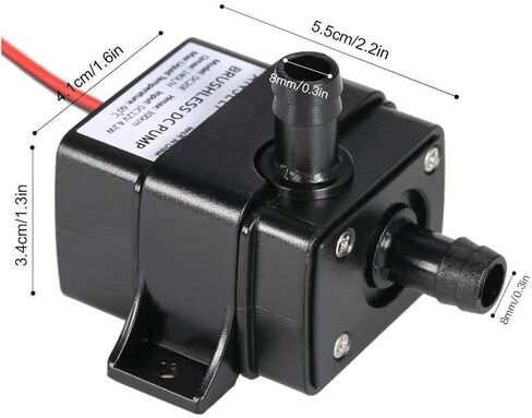 240L/H Mini Submersible Water Pump, DC 12V Ultra-Quiet Electric Brushless Submersible Fountain Pump, Water Pump for Aquarium, Fish Tank, Hydroponics in Kuwait