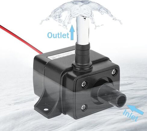 240L/H Mini Submersible Water Pump, DC 12V Ultra-Quiet Electric Brushless Submersible Fountain Pump, Water Pump for Aquarium, Fish Tank, Hydroponics in Kuwait