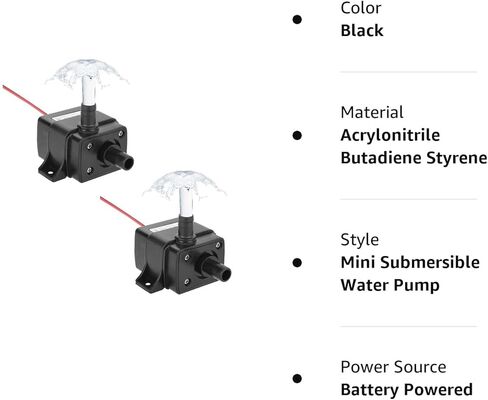 240L/H Mini Submersible Water Pump, DC 12V Ultra-Quiet Electric Brushless Submersible Fountain Pump, Water Pump for Aquarium, Fish Tank, Hydroponics in Kuwait