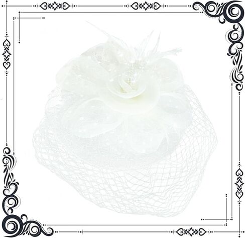 Dressfan الفاسناتور قبعة المرأة خمر طرحة زفاف قبعة 20s إكسسوارات الشعر ل كنتاكي ديربي/زفاف/كوكتيل/حفلة الشاي in Kuwait