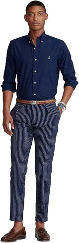 Polo Ralph Lauren Mens Solid Poplin Sport Shirt (M, NewportNavy) in Saudi Arabia