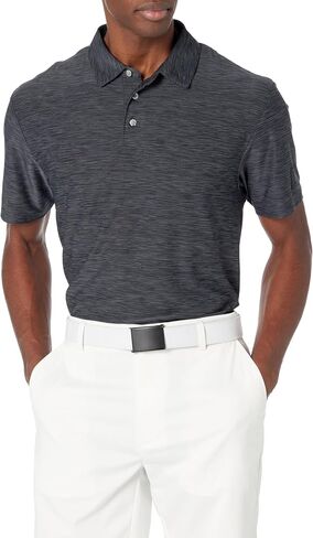 قميص بولو رجالي من PGA TOUR مصنوع من القطن بأكمام قصيرة من Airflux Jaspe لأداء الجولف للرجال، ماص للرطوبة in Saudi Arabia