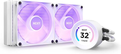 مبرد سائل NZXT Kraken Elite 240 RGB - RL-KR24E-W1-240mm AIO CPU - شاشة LCD قابلة للتخصيص مقاس 2.36 بوصة للصور ومقاييس الأداء والمزيد - مضخة عالية الأداء - 2 × مراوح F120 RGB الأساسية - أبيض in Saudi Arabia