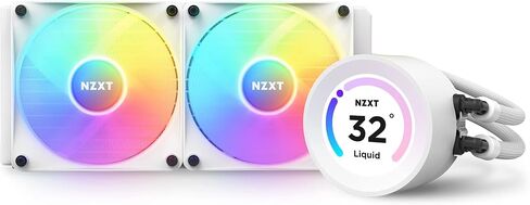 مبرد سائل NZXT Kraken Elite 240 RGB - RL-KR24E-W1-240mm AIO CPU - شاشة LCD قابلة للتخصيص مقاس 2.36 بوصة للصور ومقاييس الأداء والمزيد - مضخة عالية الأداء - 2 × مراوح F120 RGB الأساسية - أبيض in Saudi Arabia