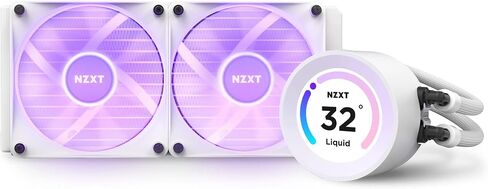مبرد سائل NZXT Kraken Elite 240 RGB - RL-KR24E-W1-240mm AIO CPU - شاشة LCD قابلة للتخصيص مقاس 2.36 بوصة للصور ومقاييس الأداء والمزيد - مضخة عالية الأداء - 2 × مراوح F120 RGB الأساسية - أبيض in Saudi Arabia