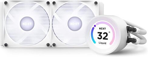مبرد سائل NZXT Kraken Elite 240 RGB - RL-KR24E-W1-240mm AIO CPU - شاشة LCD قابلة للتخصيص مقاس 2.36 بوصة للصور ومقاييس الأداء والمزيد - مضخة عالية الأداء - 2 × مراوح F120 RGB الأساسية - أبيض in Saudi Arabia