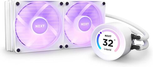 مبرد سائل NZXT Kraken Elite 240 RGB - RL-KR24E-W1-240mm AIO CPU - شاشة LCD قابلة للتخصيص مقاس 2.36 بوصة للصور ومقاييس الأداء والمزيد - مضخة عالية الأداء - 2 × مراوح F120 RGB الأساسية - أبيض in Saudi Arabia