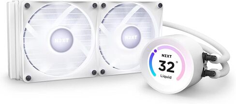مبرد سائل NZXT Kraken Elite 240 RGB - RL-KR24E-W1-240mm AIO CPU - شاشة LCD قابلة للتخصيص مقاس 2.36 بوصة للصور ومقاييس الأداء والمزيد - مضخة عالية الأداء - 2 × مراوح F120 RGB الأساسية - أبيض in Saudi Arabia