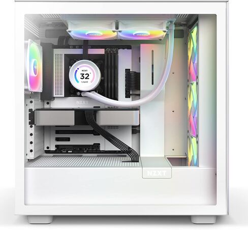 مبرد سائل NZXT Kraken Elite 240 RGB - RL-KR24E-W1-240mm AIO CPU - شاشة LCD قابلة للتخصيص مقاس 2.36 بوصة للصور ومقاييس الأداء والمزيد - مضخة عالية الأداء - 2 × مراوح F120 RGB الأساسية - أبيض in Saudi Arabia