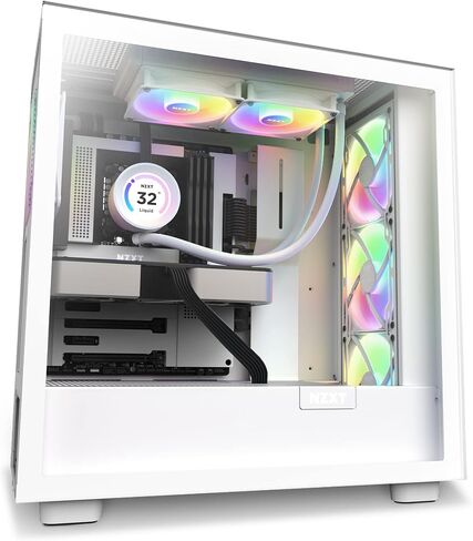 مبرد سائل NZXT Kraken Elite 240 RGB - RL-KR24E-W1-240mm AIO CPU - شاشة LCD قابلة للتخصيص مقاس 2.36 بوصة للصور ومقاييس الأداء والمزيد - مضخة عالية الأداء - 2 × مراوح F120 RGB الأساسية - أبيض in Saudi Arabia