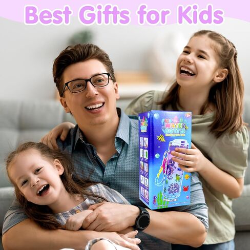 Decorate Your Own Water Bottle Kits for Girls Age 4 5 6 7 8 9 Girls Water Bottle for 4-10 Year Old Mermaid Gem Diamond Painting Arts and Crafts Kits Toys Birthday Gifts for 5 6 7 8 9 Year Old Girls in Saudi Arabia