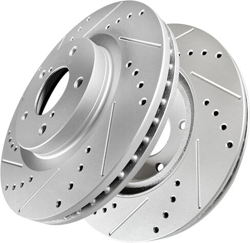 HYFTJYZ Rear Brake Pads and Rotors Kit for Automotive Replacement for 2013-2018 Acura RDX/2013-2018 Acura RDX and 2005-2016 Honda CR-V,Ceramic Brake Pads,Drilled and Slotted Disc Rotors,Smooth Braking in Saudi Arabia