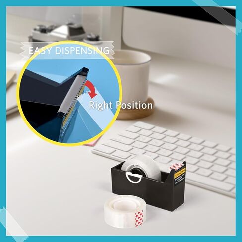 شريط سوبيتو الشفاف، عبوات الشريط لموزع المكتب 6 لفات شريط شفاف غير مرئي، 3/4 بوصة × 984 بوصة in Kuwait