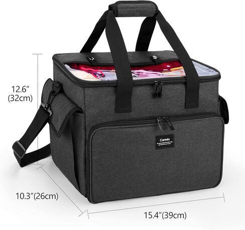 CURMIO Knitting Bag, Yarn Storage Tote with Compartments for Knitting Needles, Crochet Hooks, Knitting Project and Accessories, Bag Only, Dandelion in Saudi Arabia