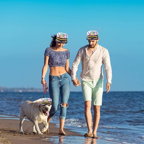 YCHRLSO Captain Hats - Pink Flower Yacht Hat Adjustable Sailor Hat Costume Cap for Men Women in Saudi Arabia