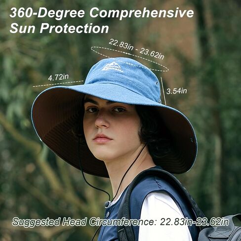 Sun Hats for Women UV Protection, Men Sun Hat UPF 50+ Bucket Hat, Women Bonnie Hat Wide Brim Hiking Hat Fishing Hat in Saudi Arabia