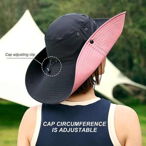 Sun Hats for Women UV Protection, Men Sun Hat UPF 50+ Bucket Hat, Women Bonnie Hat Wide Brim Hiking Hat Fishing Hat in Saudi Arabia