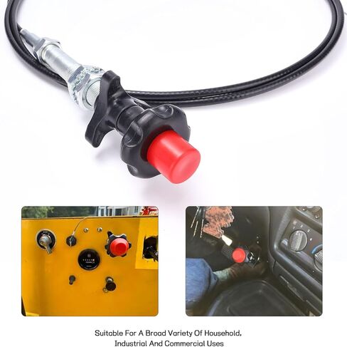 Creative.c 10FT Heavy Duty Vernier Adjustable Lock Cable,55204 Control Cables,Adjustable Throttle Cables with 2 in,Red Knob in Saudi Arabia