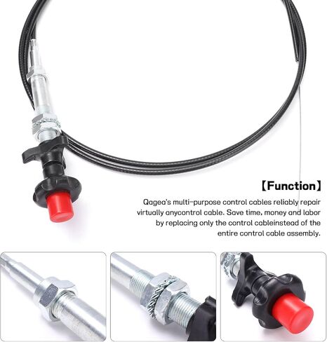 Creative.c 10FT Heavy Duty Vernier Adjustable Lock Cable,55204 Control Cables,Adjustable Throttle Cables with 2 in,Red Knob in Saudi Arabia
