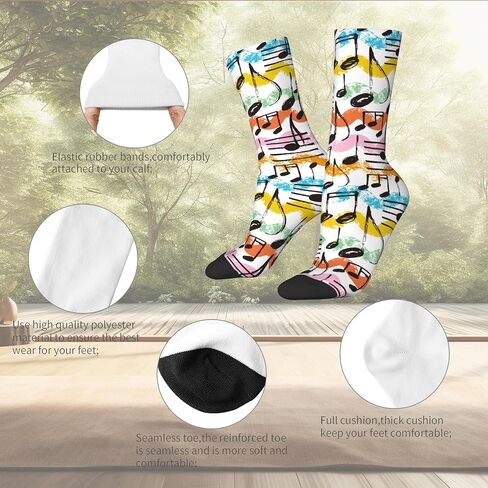 Jopowide Crew Socks for Men Women Funny Crew Socks Warm Gifts in Kuwait
