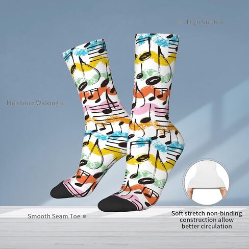 Jopowide Crew Socks for Men Women Funny Crew Socks Warm Gifts in Kuwait